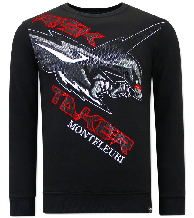 Tony Backer Sweatshirt Männer Eagle Head - 3645 - Schwarz