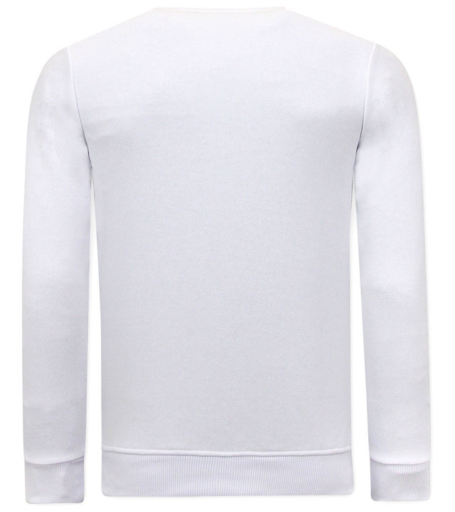 Tony Backer Sweatshirt Männer Eagle Head Print - 3645 - Weiß