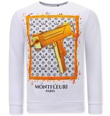 Tony Backer Pullover Designen Uzi does it - 3673 - Weiß