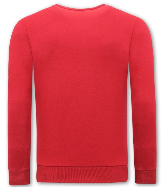 Tony Backer Pullover Designen Snake Skull - 3674 - Rot