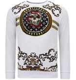 Tony Backer Snake Skull Schöne Pullover - 3674 - Weiß