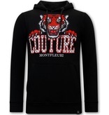 Tony Backer Hoodie Herren Tiger Head - 3679 - Schwarz