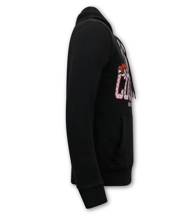 Tony Backer Hoodie Herren Tiger Head - 3679 - Schwarz