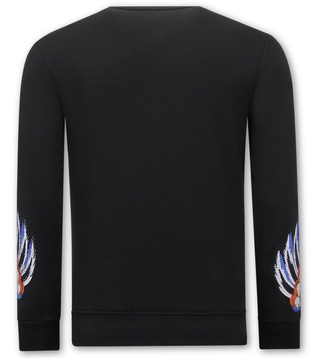 Tony Backer Herren Sweatshirt Tiger Couture - 3717 - Schwarz