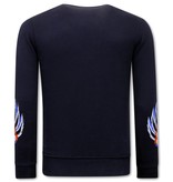 Tony Backer Sweatshirt Herren Tiger Couture - 3717 - Blau