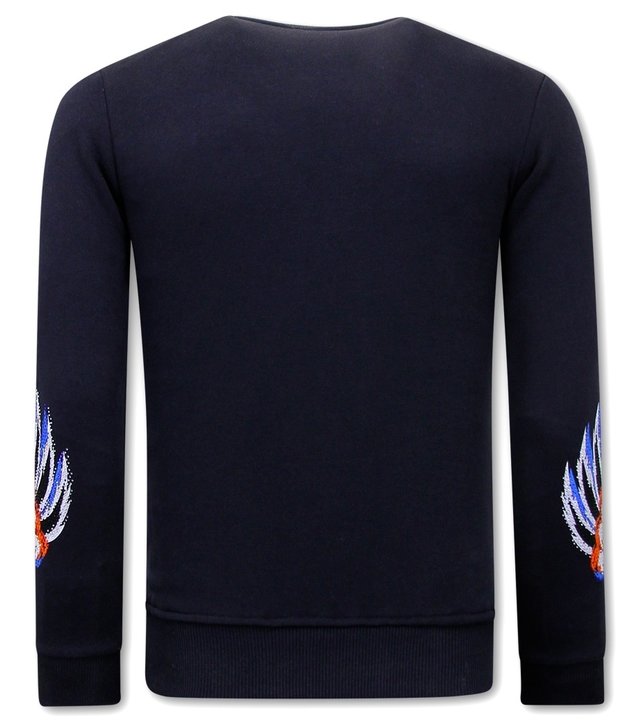Tony Backer Sweatshirt Herren Tiger Couture - 3717 - Blau