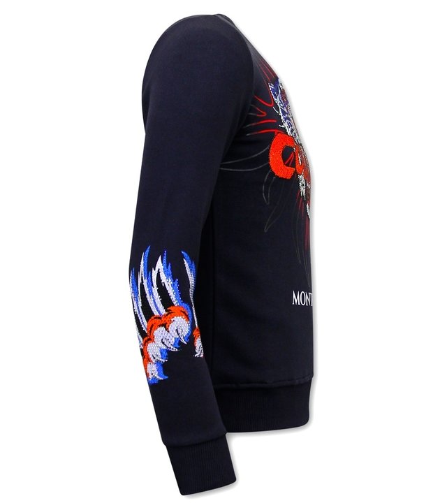 Tony Backer Sweatshirt Herren Tiger Couture - 3717 - Blau