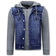 Jeansjacke Mit Stoffärmeln - RJ9101 - Blau