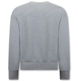 Y-TWO Basic Oversize Fit Sweater Herren - F2589 - Grau