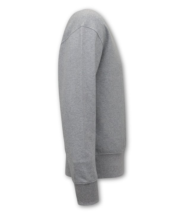 Y-TWO Basic Oversize Fit Sweater Herren - F2589 - Grau