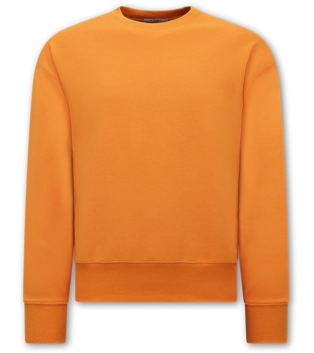 Y-TWO Basic Oversize Herren Sweatshirt - F2589 - Orange