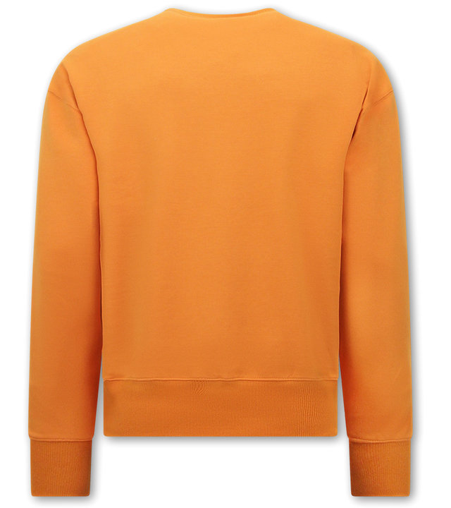 Y-TWO Basic Oversize Herren Sweatshirt - F2589 - Orange