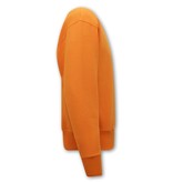 Y-TWO Basic Oversize Herren Sweatshirt - F2589 - Orange