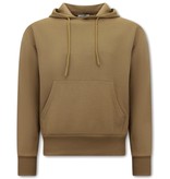 Y-TWO Basic Oversize Hoodies Männer - F2590 - Braun