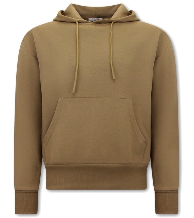 Y-TWO Basic Oversize Hoodies Männer - F2590 - Braun