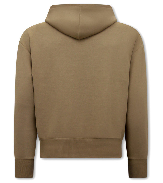 Y-TWO Basic Oversize Hoodies Männer - F2590 - Braun