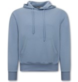 Y-TWO Basic Oversize Hoodies Männer - F2590 - Blau