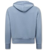 Y-TWO Basic Oversize Hoodies Männer - F2590 - Blau