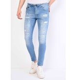 True Rise Gerippt Hosen Slim Fit Herren  - DC-026 - Blau