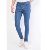 True Rise Klassische Jeans Hosen Herren Slim Fit - DP/S-55 NW - Blau