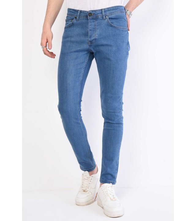 True Rise Klassische Jeans Hosen Herren Slim Fit - DP/S-55 NW - Blau