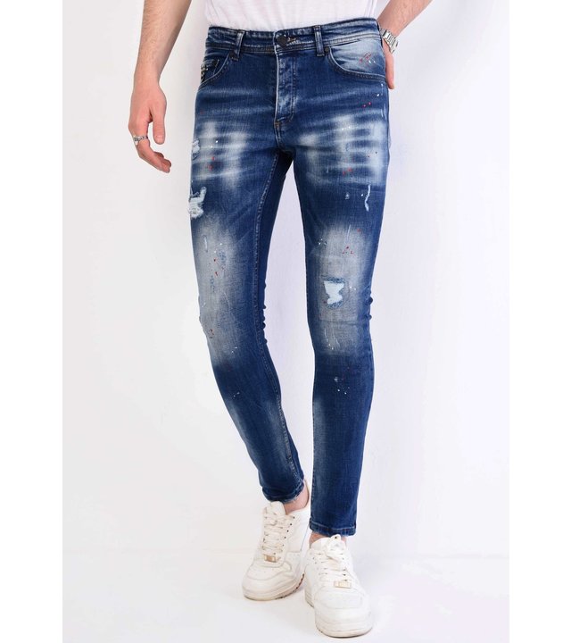 Local Fanatic Slim Destroyed Jeans Stretch - 1057 - Blau