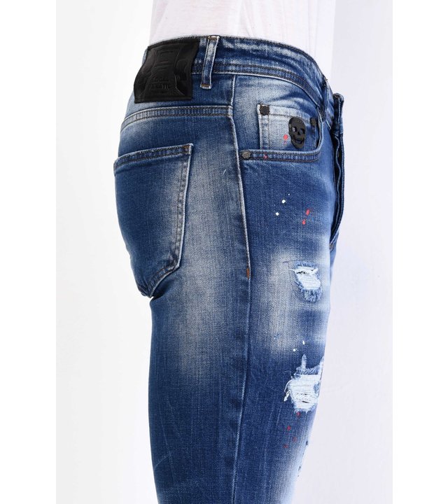 Local Fanatic Slim Destroyed Jeans Stretch - 1057 - Blau