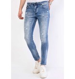 Local Fanatic Hose Mit Farbspritzern Slim Fit - 1062 - Blau