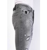 Local Fanatic Jeans Farbspritzer Herren Slim Fit - 1064 - Grau Local Fanatic Jeans Farbspritzer Herren Slim Fit - 1064 - Grau