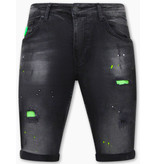 Local Fanatic Shorts Herren Jeans  Slim Fit - 1029-SH - Schwarz