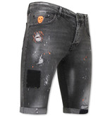 Local Fanatic Slim Fit Herren kurze jeans - 1034-SH - Grau