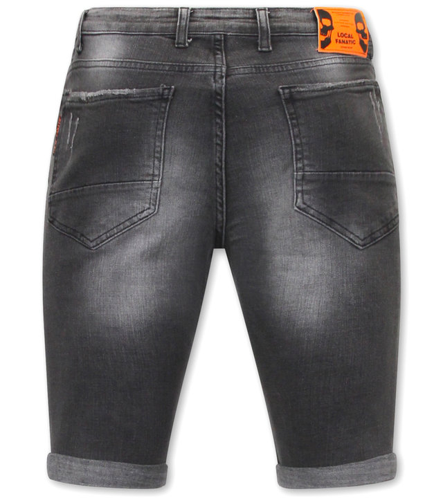 Local Fanatic Slim Fit Herren kurze jeans - 1034-SH - Grau