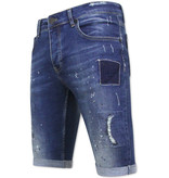 Local Fanatic Schlank Stretch Jeanshose Kurz - 1035-SH - Blau Local Fanatic Schlank Stretch Jeanshose Kurz - 1035-SH - Blau