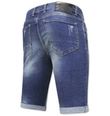 Local Fanatic Schlank Stretch Jeanshose Kurz - 1035-SH - Blau Local Fanatic Schlank Stretch Jeanshose Kurz - 1035-SH - Blau