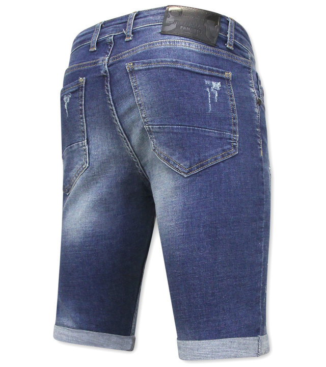 Local Fanatic Schlank Stretch Jeanshose Kurz - 1035-SH - Blau