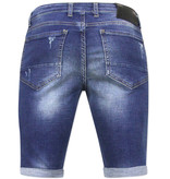 Local Fanatic Schlank Stretch Jeanshose Kurz - 1035-SH - Blau Local Fanatic Schlank Stretch Jeanshose Kurz - 1035-SH - Blau