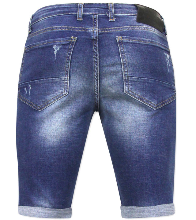 Local Fanatic Schlank Stretch Jeanshose Kurz - 1035-SH - Blau