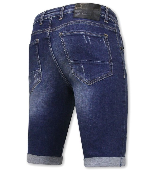 Local Fanatic Stretch Jeanshose Kurz  - 1026-SH - Blau