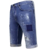 Local Fanatic Kurze Schlank Jeanshosen Für Männer - 1031-SH - Blau