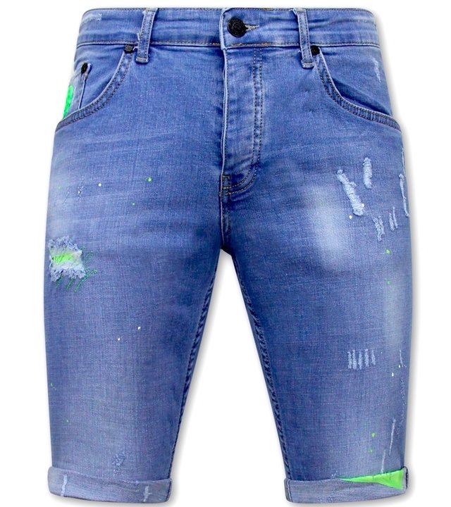 Local Fanatic Schlank Kurze Jeanshosen Für Männer - 1027-SH - Blau