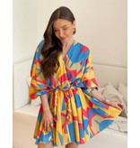 Msn-Collection Mittellanges Luxus-Damenkleid - 21324 - Gelb/Farbe Msn-Collection Mittellanges Luxus-Damenkleid - 21324 - Gelb/Farbe