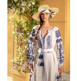 Msn-Collection Langes Luxus-Damenkleid - 22160 - Blau