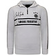 Herren Hoodie Mit Halbem Reißverschluss - 11-6515WZ  - Weiß/Schwarz