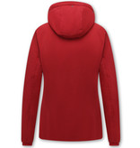 Matogla Taillierte Winterjacke Damen Kurze - Rot