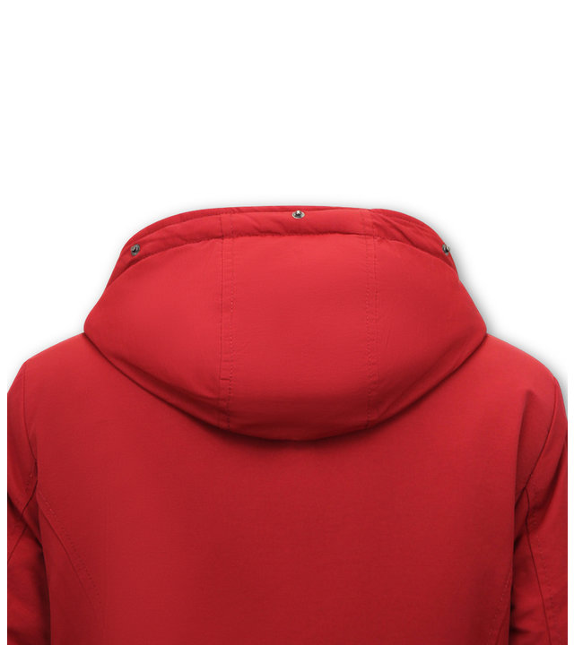 Matogla Taillierte Winterjacke Damen Kurze - Rot