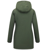 TheBrand Winterjacke Damen Lang Tailliert Grün TheBrand Winterjacke Damen Lang Tailliert Grün