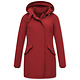 Damen Winterjacke Lang Tailliert mit Kapuze - Rot
