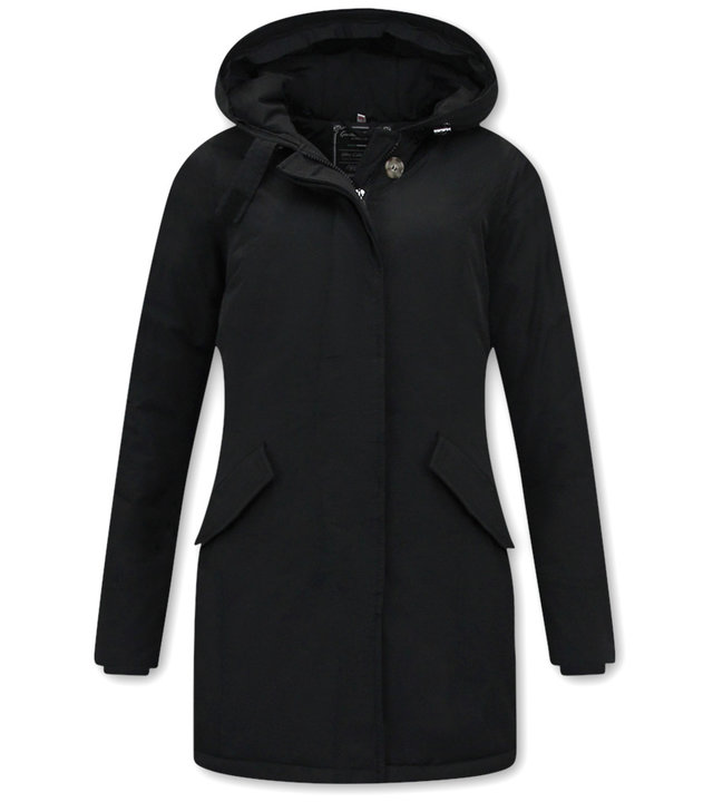TheBrand Winterjacke Tailliert Damen Schwarz