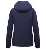 Matogla Taillierte Winterjacke Damen mit Kapuz - Blau