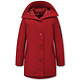 Winter Parka Damen Lang mit Kapuze - Rot